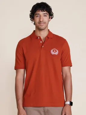 Badge Polo T-Shirt Rust