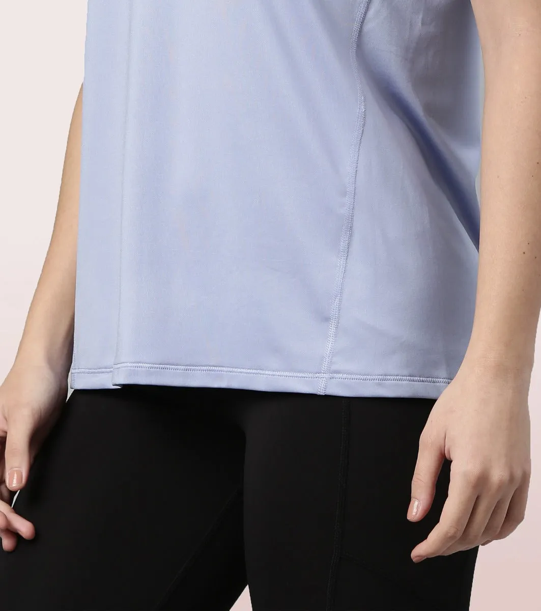 Basic Active Tee | Raglan Sleeve Scoop Neck Dry Fit Graphic Tee