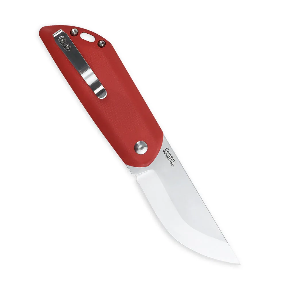 Kizer Michael Pretsch Comfort Liner Lock Knife Red G-10 V4559C1 (3.27 Stonewashed)