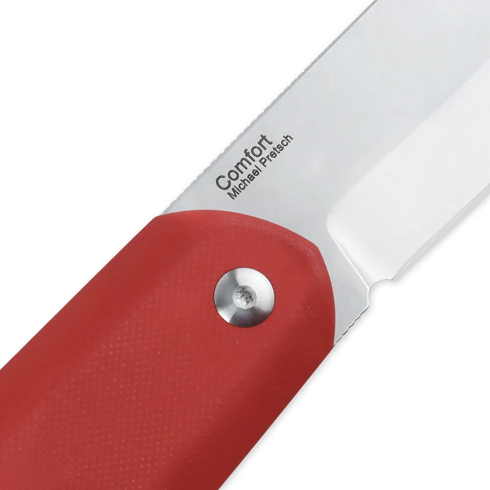 Kizer Michael Pretsch Comfort Liner Lock Knife Red G-10 V4559C1 (3.27 Stonewashed)