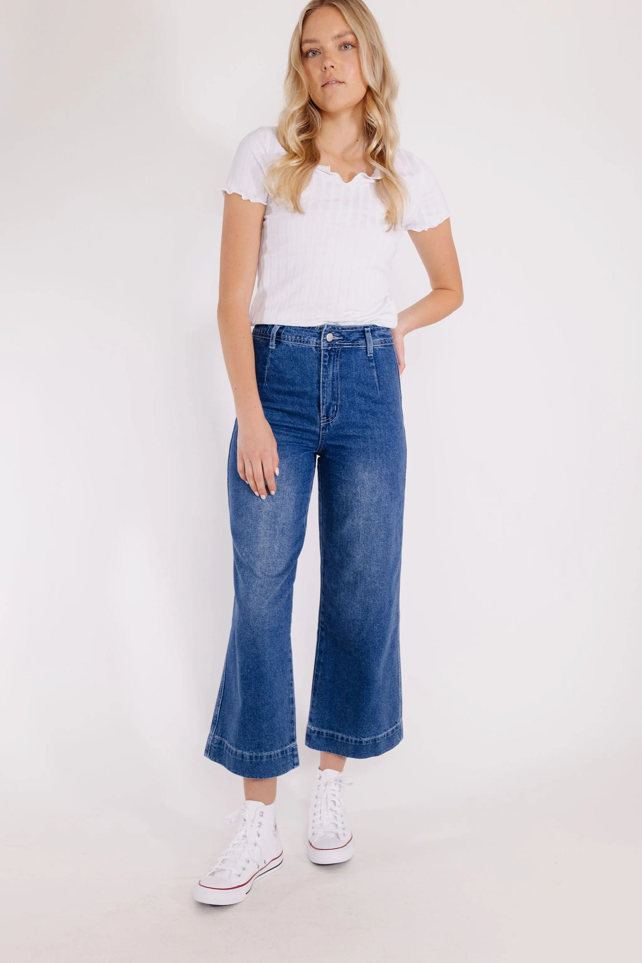 Margie Washed Denim Pant
