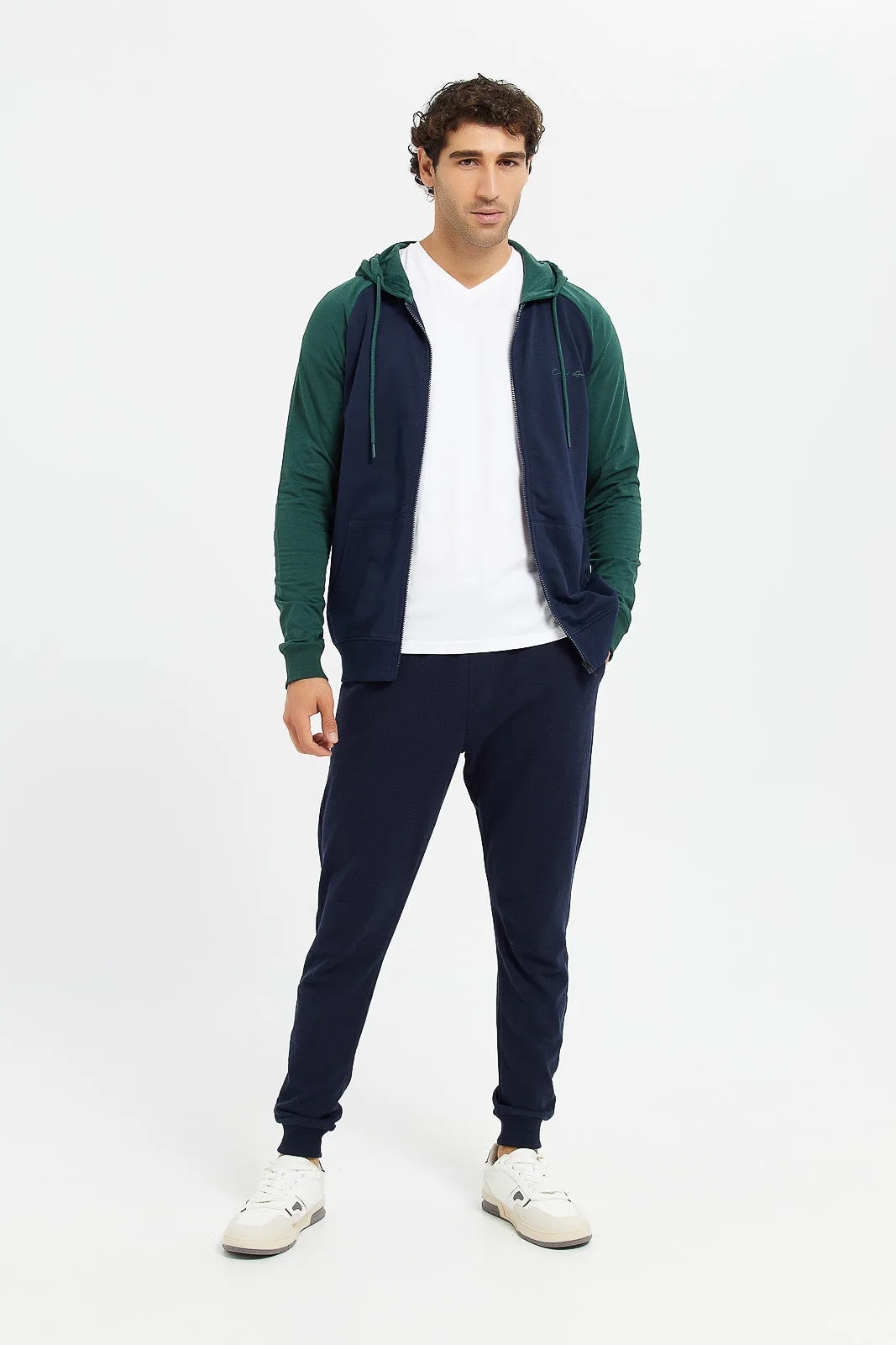 Men Navy Pique Jogger