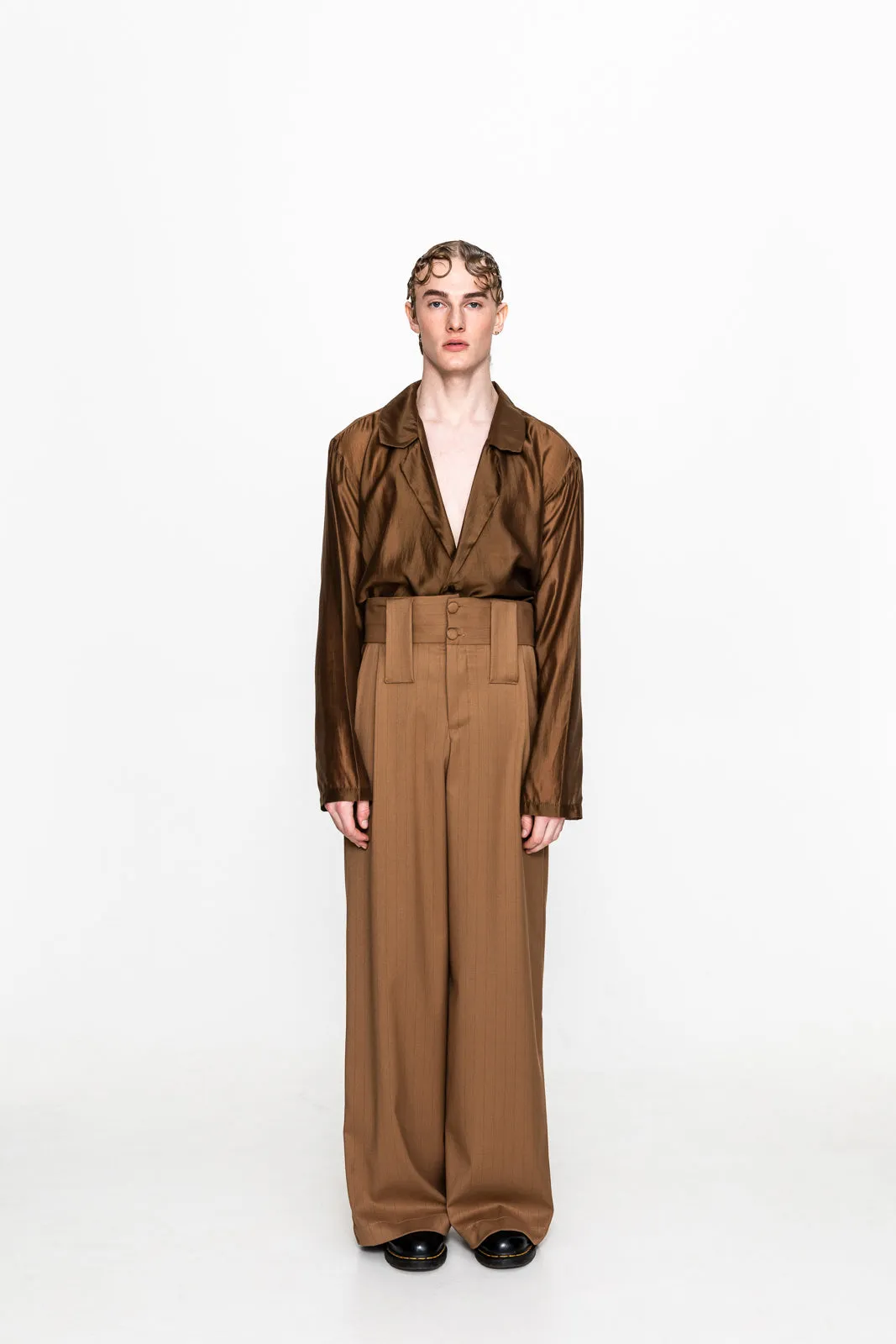 Ottavio Pants Striped Camel