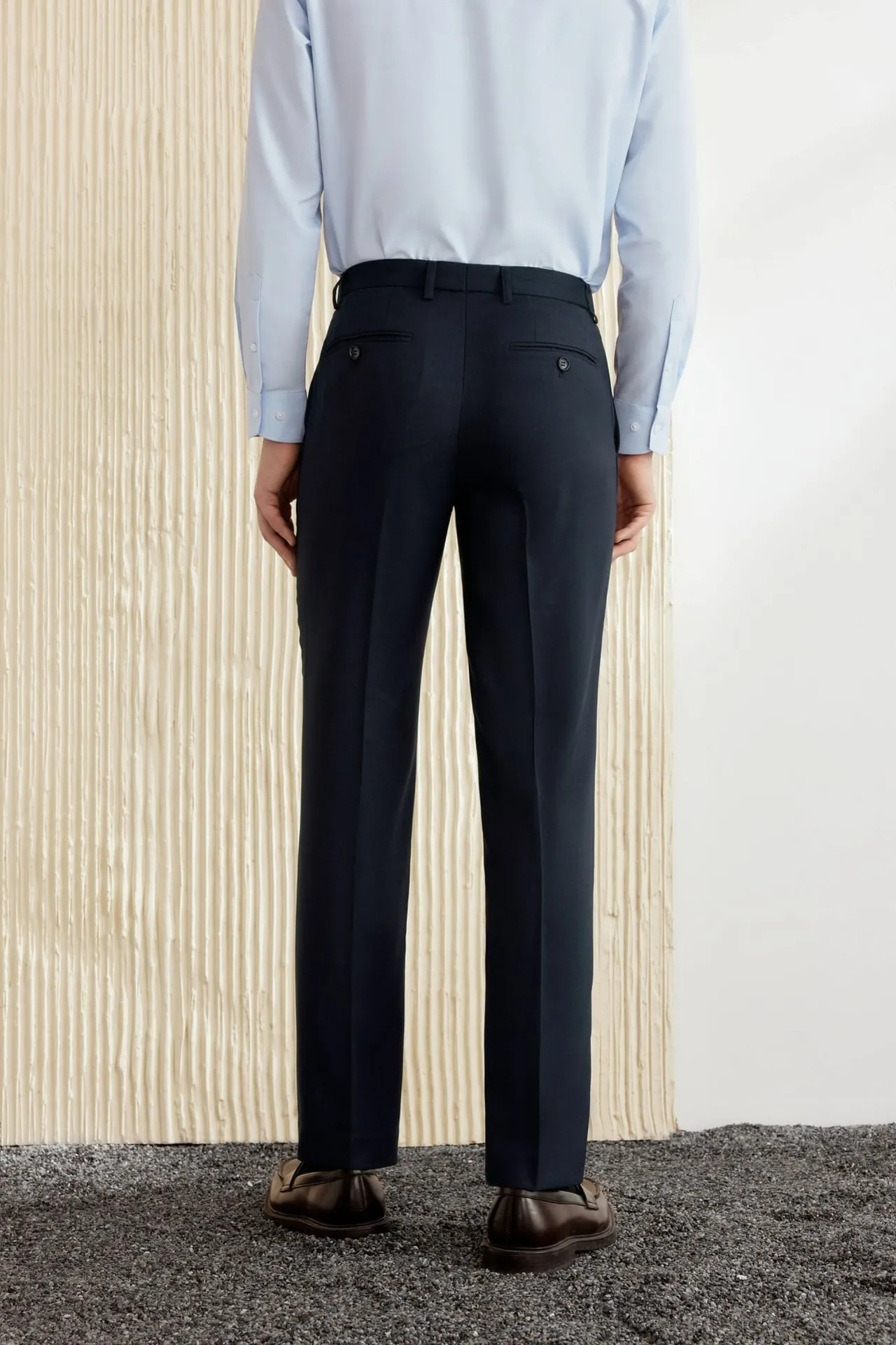 Teflon Finishing Stain Resistant Formal Pants in Elastic Smart Fit